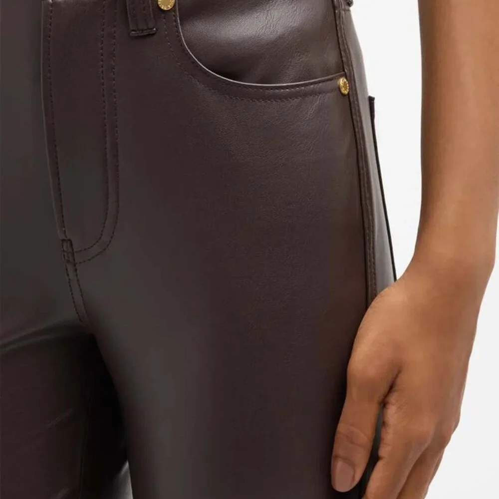 Veronica Beard Carson High-Rise Ankle Flare Dark Chocolate Pants NWT 27 - Picture 5 of 7